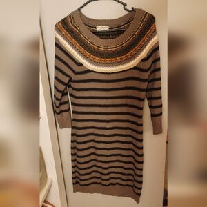 Pink Rose Sweater Dress